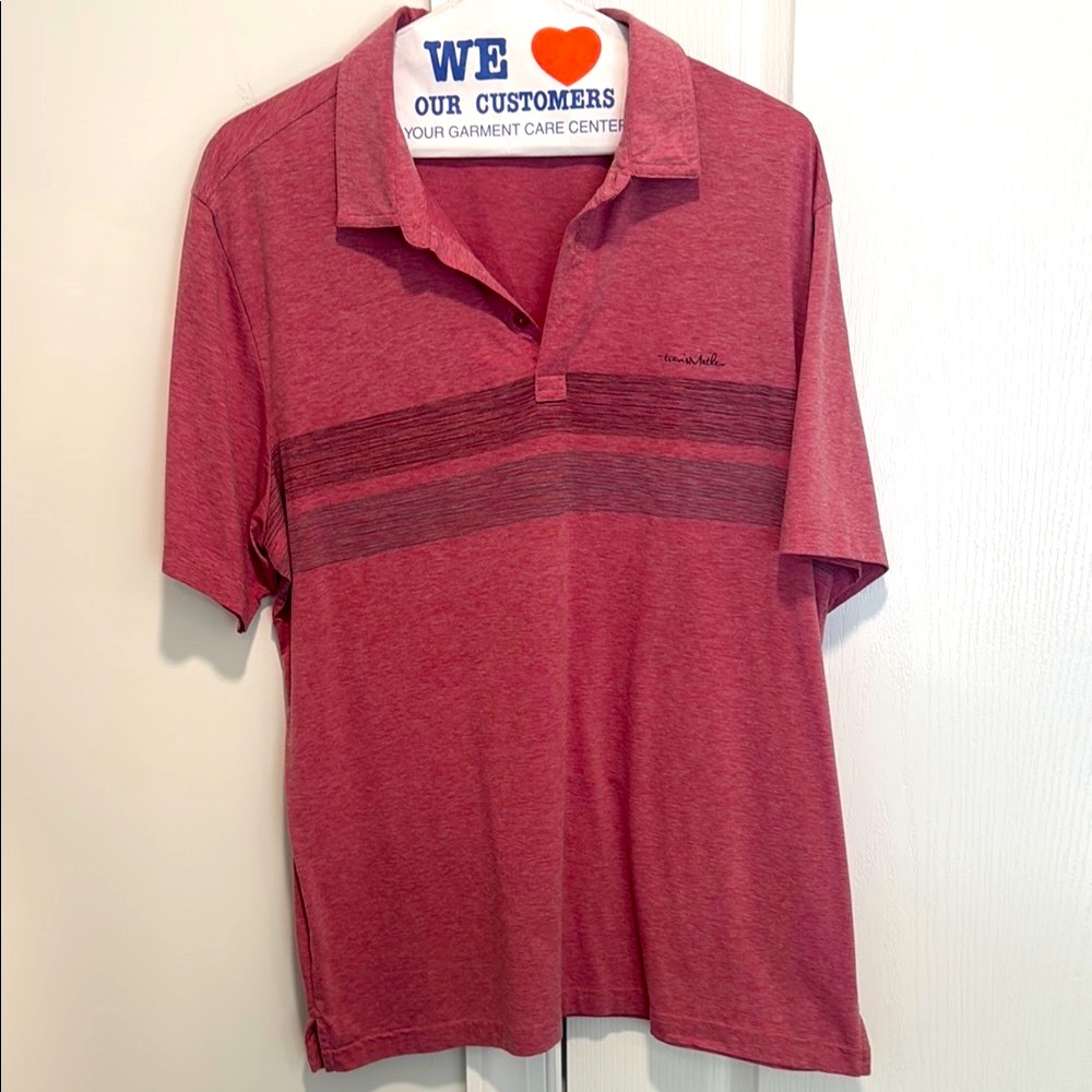 Travis Mathew Red Polo Shirt with Classic Collar